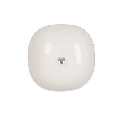 Crosswater Real vasque à poser carrée 41x41x14,5cm sans trop-plein porcelaine blanc