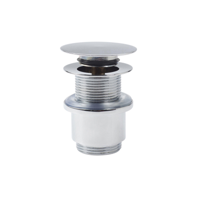 Clou InBe stop/go afvoerplug met platte afdekkap rond chroom