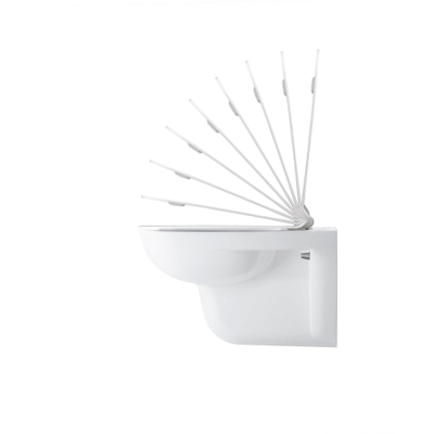 Duravit D-code Abattant WC 43.8x35.9x5cm avec softclose - Matière synthétique - blanc brillant