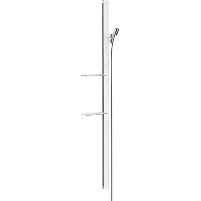 Hansgrohe Unica E - glijstang - met isiflex B - doucheslang - 160cm en casetta E zeepschaal - 150cm - hoogglans chroom