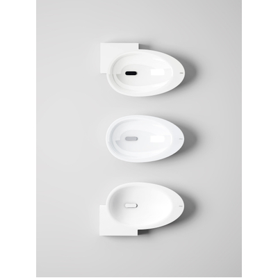 Clou First vasque pour lavabo 38.8x24.6cm trou de robinet à gauche pierre minérale Blanc