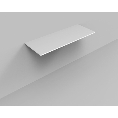 Arcqua Marble Topdeck - 160.5x46x15cm - marbre coulé - blanc brillant