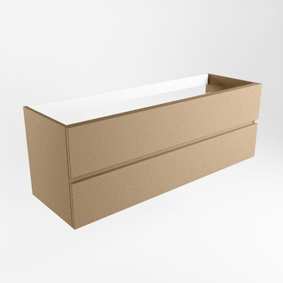 Mondiaz VICA wastafelonderkast - 140x45x50cm - 2 lades - uitsparing links en rechts - softclose - Oro