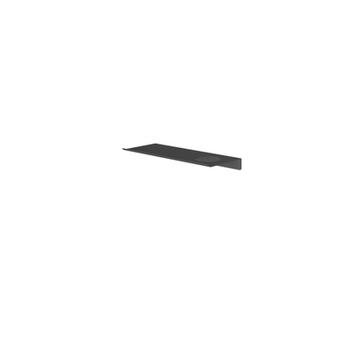 Hotbath &MORE Planchet - 30cm - inclusief bevestigings rails - 1 uitsparing - voor zeepdispenser of beker - PVD - geborsteld zwart
