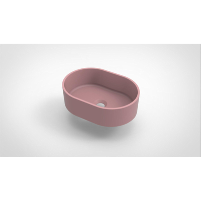 Arcqua Case waskom - 40x28cm - Ovaal - Cast marble Roze Mat