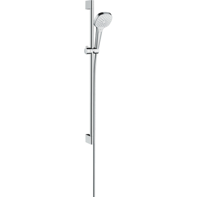 Hansgrohe Croma select e Vario glijstangset - met Croma - select E Vario - handdouche - ecosmart - 90cm - met isiflex B - doucheslang - 160cm wit/chroom - wit chroom