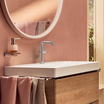 Hansgrohe Tecturis s Eengreeps wastafelkraan - 210 Fine - coolstart - met draaibare uitloop en PushOpen - afvoerplug - hoogglans chroom