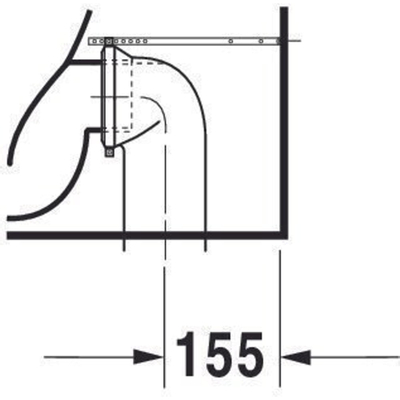 Duravit Starck 2 Duoblokpot vario - met verdekte bevestiging - zonder reservoir - wit
