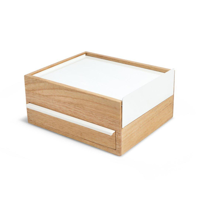 Umbra Stowit boîte de rangement 26x22x12cm Bois Blanc/naturel