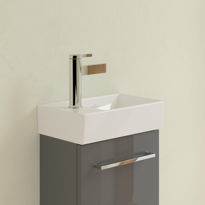 Villeroy & Boch Avento fontein - 1 kraangat links - zonder overloop - 36x22cm CeramicPlus - White Alpine (glans wit)
