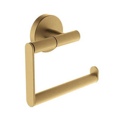 Wiesbaden Alonzo Toiletrolhouder - zonder klep - PVD - geborsteld messing (goud)