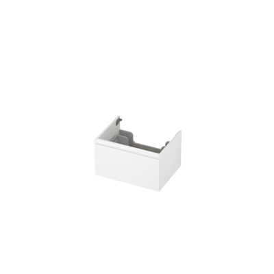 INK Wastafelonderkast - 60x45x35cm - 1 lade - greeploos - MDF lak - Mat wit