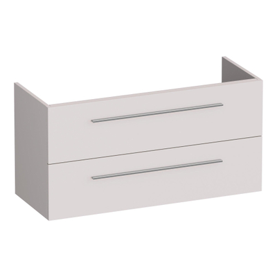 BRAUER Trust meuble sous lavabo peu profond 100 excl. poignées à poser 2 tiroirs softclose et 1 découpe pour le siphon - mat sable