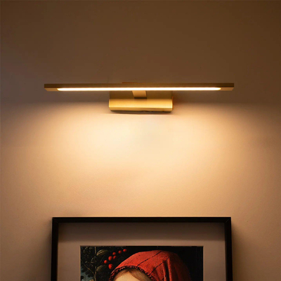 QAZQA Jerre wandlamp - 41.5x13.5x5.5cm - incl. LED - IP44 - messing (goud)