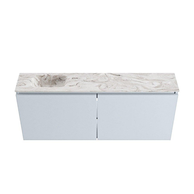 MONDIAZ TURE-DLUX 120cm toiletmeubel Clay. EDEN wastafel Glace positie links. Met 1 kraangat.