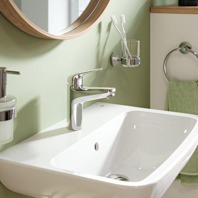 GROHE Swift wastafelkraan - m-size - opbouw - voorsprong 11.8cm - met klikwaste - chroom