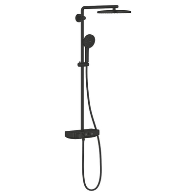 GROHE Vitalio Joy doucheset - 28cm - rond - thermostatisch - SmartControl - mat zwart