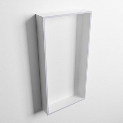 Mondiaz Easy nis 29.5x59.5x8cm voor Inbouw/opbouw 1 open vak Solid surface Talc/Cale