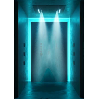 Hotbath Mate inbouwhoofddouche vierkant 95x95cm met LED verlichting chroom