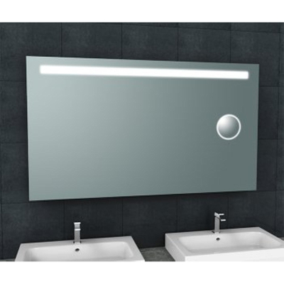 Wiesbaden Tigris miroir rectangulaire avec LED et miroir de rasage 140 x 80 cm