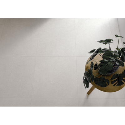 Cifre Ceramica Borneo wand- en vloertegel - 60x60cm - gerectificeerd - Betonlook - White mat (wit)
