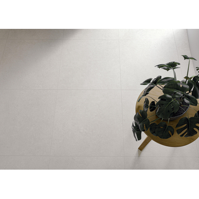 ÉCHANTILLON Terravito Melora carreau mural et de sol - 60x60cm - rectifié - effet béton - White mat (blanc)
