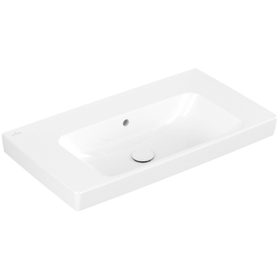 Villeroy & Boch Architectura wastafel - 80x44.5cm - zonder kraangat - met overloop CeramicPlus - White Alpine (glans wit)