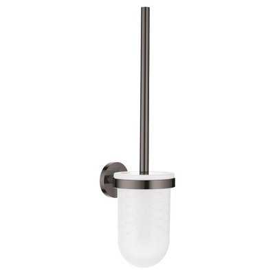 Grohe Essentials Toiletborstelhouder - wandmontage - rond - open - hard graphite (antraciet)