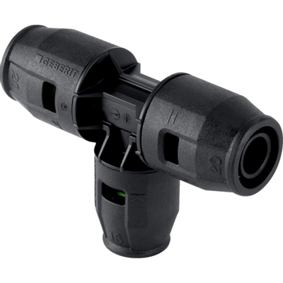 Geberit Pushfit T stuk verlopend - 25x25x20mm PVDF