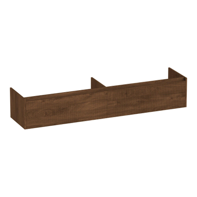 BRAUER Embrace Wavy wastafelonderkast 200 2 softclose lades - greeploos - 2 sifon uitsparingen - Forest Cacao