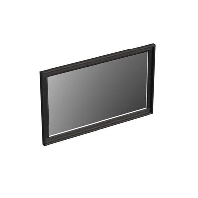Forzalaqua Reno 2.0 miroir 80x50cm Rectangulaire sans éclairage avec cadre Chêne massif Black oiled