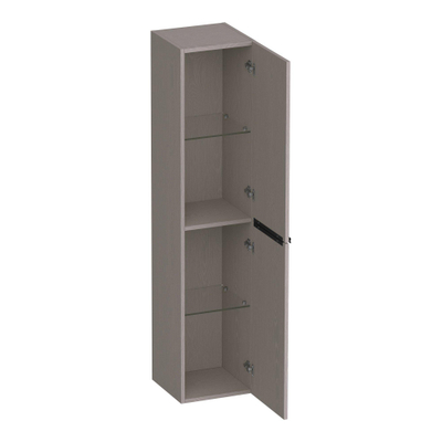 BRAUER Elevate armoire de salle de bains - 160x35x35cm - sans poignées rapportées - 2 portes - ouverture à gauche ou à droite - Timber Greige