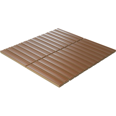 The Mosaic Factory Sevilla carreau mosaïque - 29.6x29.9cm - carreau mural - Rectangle - kitkat finger - Porcelaine - mat Terra Cotta (rouge)