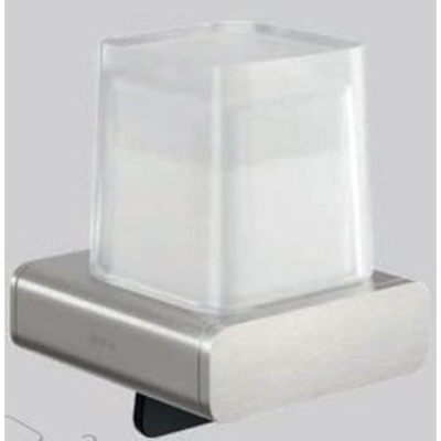 Geesa Shift Zeepdispenser 200 ml RVS geborsteld met gesatineerd glas
