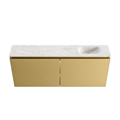 MONDIAZ TURE-DLUX 120cm toiletmeubel Oro. EDEN wastafel Ostra positie rechts. Met 1 kraangat.