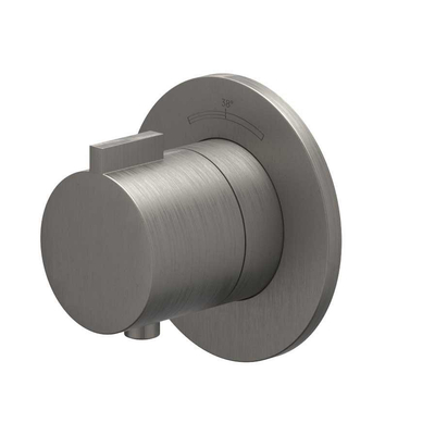 IVY Pact Partie apparente - pour Mitigeur thermostatique encastré - Symmetry - rosace ronde - metal black brossé PVD