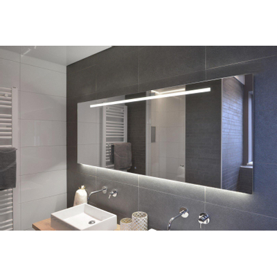 Looox Ml line Miroir avec éclairage LED en bas et intégré 120x70cm Aluminium