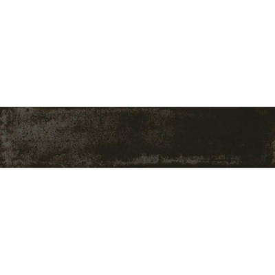 ÉCHANTILLON Ceralto Pavero Core Carreau mural - 6X27cm - 7.7mm - Rectangle - Black Lava Brillant