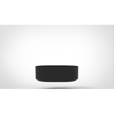 Arcqua Case vasque à poser - 40x28cm - Ovale - Marbre de synthèse Noir Mat