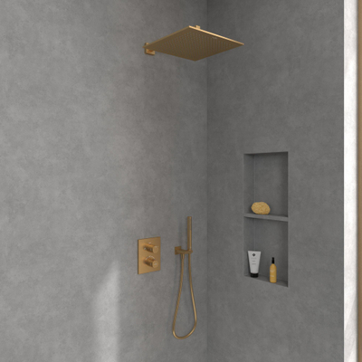 Villeroy & Boch Universal Showers hoofddouche - 35cm - vierkant - Brushed Gold (goud)