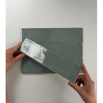 ÉCHANTILLON Terravito Pavero Carreau mural - 7,5x30cm - 8.6mm - Jade (Vert)