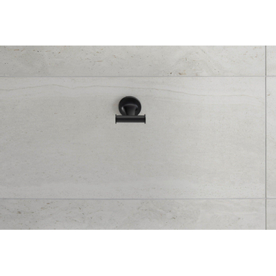 Duravit Starck T Handdoekhaak - dubbel - rond - zwart mat SHOWROOMMODEL