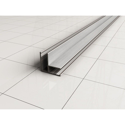 Wiesbaden Slim profil d'angle 2000 x 10 mm acier brossé