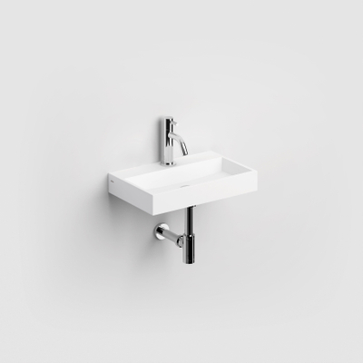 Clou Mini Wash Me lave-mains 38x24cm trou de robinet pré-percé Aluite Blanc mat