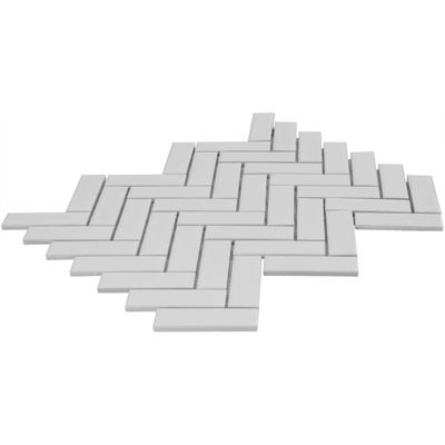 La Mosaic Factory Paris carreau mosaïque - 24,7x31,8cm - carrelage mural et de sol - Rectangulaire - Porcelaine Blanc Mat