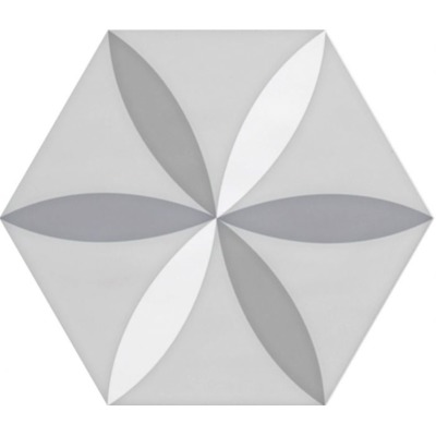 Cifre Cerámica Wandtegel hexagon Vodevil Decor White 17,5x17,5 cm Vintage Glans Multi