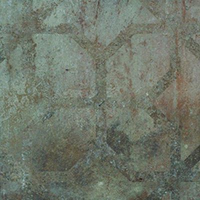 Zyx amazonia carreau de sol et de mur avec décor 14x14cm 9mm rectifié r9 porcelaine émeraude