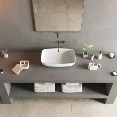 Ideavit Solidpool vasque à poser 55x35x13cm solid surface blanc