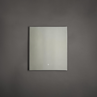 Saniclass Squared Miroir de salle de bains - 60x70cm - éclairage LED indirect - interrupteur tactile - chauffage miroir