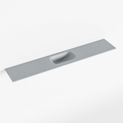 Mondiaz EDEN Fontein - 120x23x0.9cm - wasbak midden - zonder kraangaten - voor toiletmeubel - Solid surface - Plata